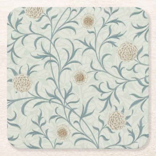 Daisy, William Morris Vierkante Kartonnen Onderzetter (Voorkant)