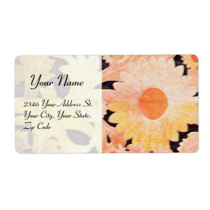 DAISY, wit rood roze zwart Etiket