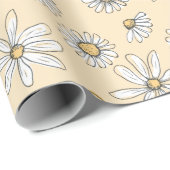 Daisy Wrapping Paper - Geel Cadeaupapier (Rol Hoek)