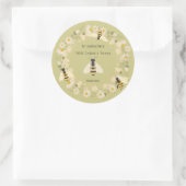 Daisy Wreath et Bees Honey Étiquette Personnaliser (Sac)