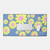 Daisy Yellow Blue Bureau Mat (Clavier et souris)