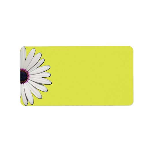 Daisy Yellow Étiquettes de adresse (Devant)