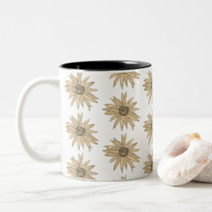 Daisy Yellow Flower Painting Boeket Koffie Mok