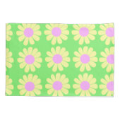 Daisy Yellow Green Monogram Kussensloop (Achterkant)