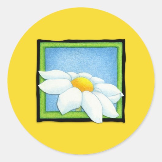 Daisy yellow Sticker (Voorkant)