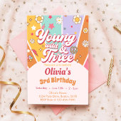 Daisy Young Wild Three 3e Invitation anniversaire