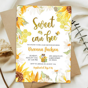 Daisy Zonnebloem Zoete Bij Baby Shower Kaart