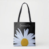 Daisy Zwart Wit Script Draagtas (Voorkant)