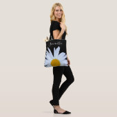 Daisy Zwart Wit Script Draagtas (Op model)