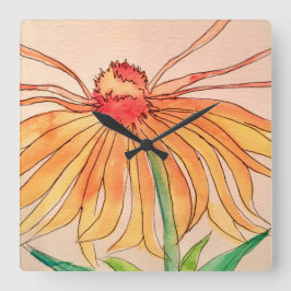 Daisyclock Vierkante Klok