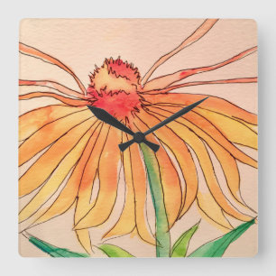 Daisyclock Vierkante Klok