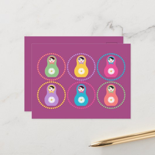 Daisyflower Missydoll Briefkaart (Voorkant / Achterkant in situ)