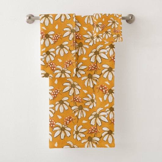 Daisys en ladybugs bad handdoek (Insitu)