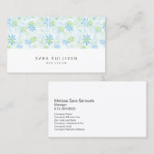 Daity Pastel Floral Web Design Carte de visite (Devant / Derrière)