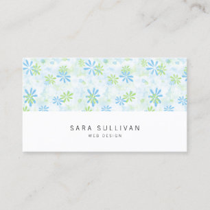 Daity Pastel Floral Web Design Carte de visite