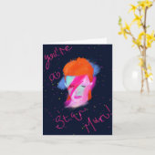 Daivid Bowie Ziggy Startdust Carte de jour pour le (Fleur jaune)