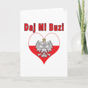 Daj Mi Buzi Eagle Heart Feestdagen Kaart