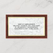 Dak en sleutels | houtrand | Marmer Visitekaartje (Achterkant)