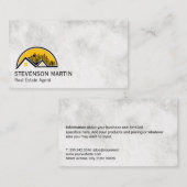 Dak en stadsgezicht | Marmer Visitekaartje (Voorkant / Achterkant)