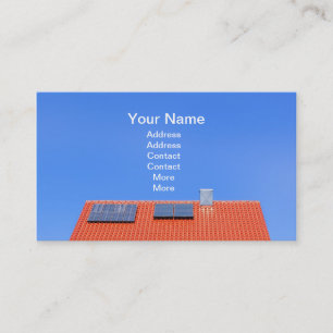 Dak met zonnepanelen visitekaartje