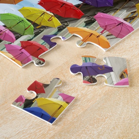 Dak van paraplu's legpuzzel (Zijkant)