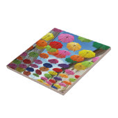 Dak van parasols tegeltje (Zijkant)