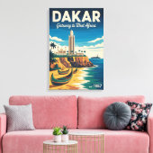 Dakar Sénégal Affiche de voyage rétro Impression d (Insitu(Salon))