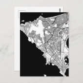 Dakar Senegal Map Briefkaart (Voorkant / Achterkant)