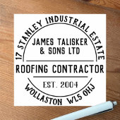 Dakbedekking Aannemer Rubber Stamp Rubberstempel