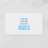 Dakbedekking, gieterijen, Visitekaartje voor de bo (Achterkant)