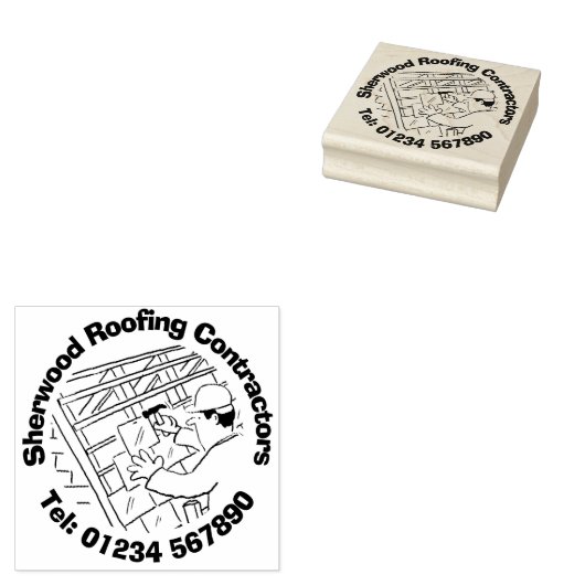 Dakbedekking, koeling en verharding. 	rubberstempel (Gestempeld)