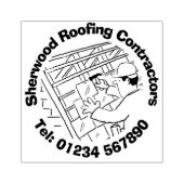 Dakbedekking, koeling en verharding. 	rubberstempel (Afrduk)