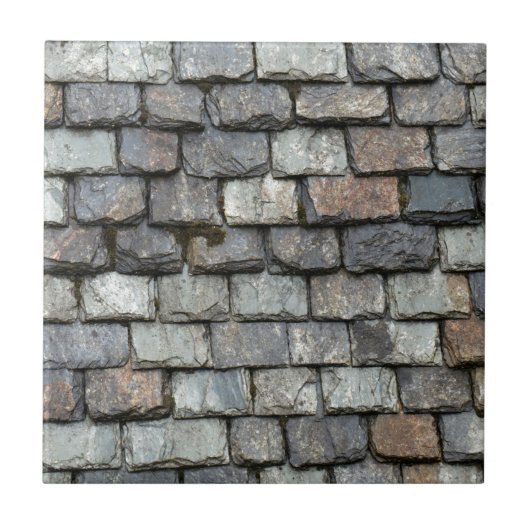 dakbedekking met borden van leisteen tegeltje (Voorkant)