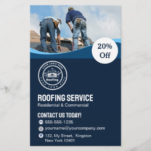 Dakbedekkingsbedrijf Aangepaste logo-services Flyer