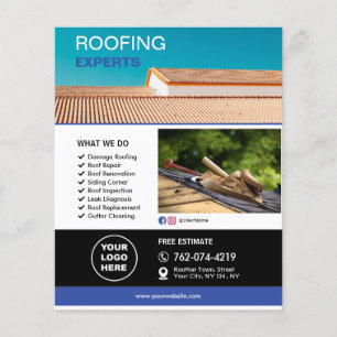 Dakbedekkingsservices op maat flyer