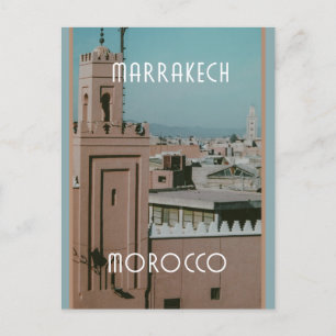 Dakbladen van Marrakech, Marokko Briefkaart