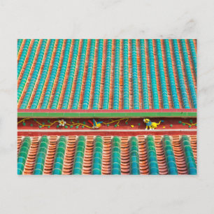 Dakdetail van South Putuo-tempel Briefkaart