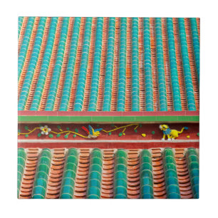 Dakdetail van South Putuo-tempel Tegeltje
