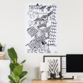 Daken van Marseille, Frankrijk Poster (Thuiskantoor)