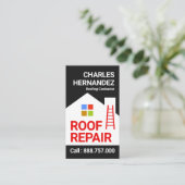 Dakgebouw Silhouette Roofer Visitekaartje (Staand voorkant)