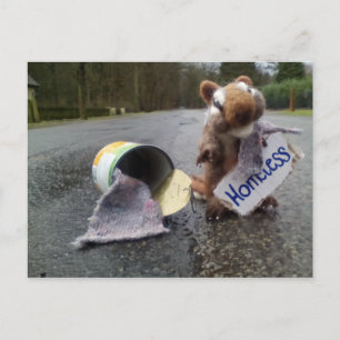dakloos briefkaart