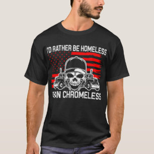 Daklozen dan Chromeless Trucker America Vlag Veren T-shirt