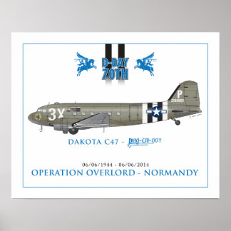 DAKOTA C47 SKYTRAIN - DRAG 'EM OOT POSTER