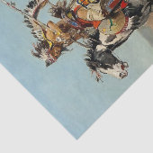 “Dakota Chief” door Charles M Russell Tissuepapier (Detail)