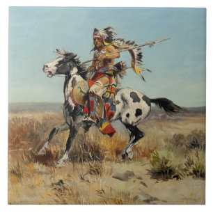 "Dakota Chief" van Charles M Russell Tegeltje
