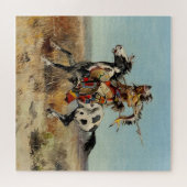 “Dakota Chief” Westerse kunst van Charles M Russel Legpuzzel (Horizontaal)