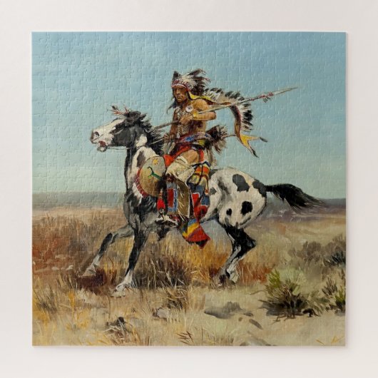 “Dakota Chief” Westerse kunst van Charles M Russel Legpuzzel (Verticaal)