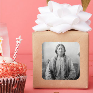 Dakota Leader Sitting Bull Native American Indian Vierkante Sticker