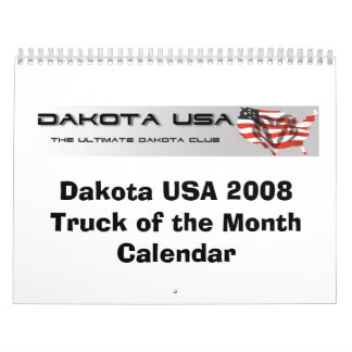 Dakota USA 2008 Truck of the Month Calendar Kalender