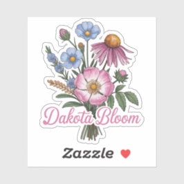 Dakota Wildflower Bloom – Boho Floral Prairie Desi Sticker